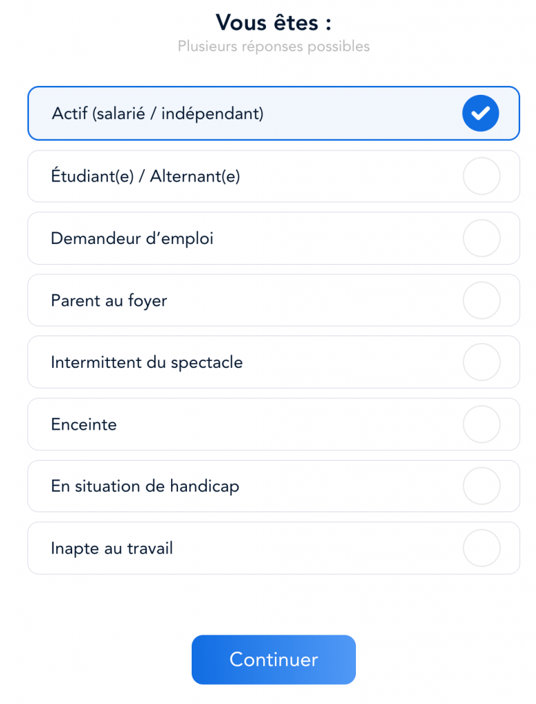 question situation professionnelle simulation prime d activite