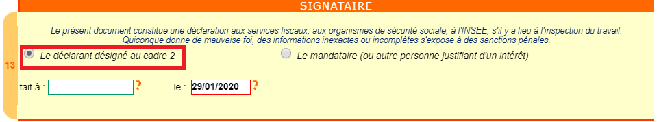 9e étape - Signature