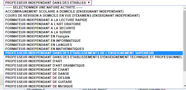 Pour enseigner pendant des stages de révision lors des vacances scolaires, choisir Professeur indépendant dans des établissements de l’enseignement supérieur